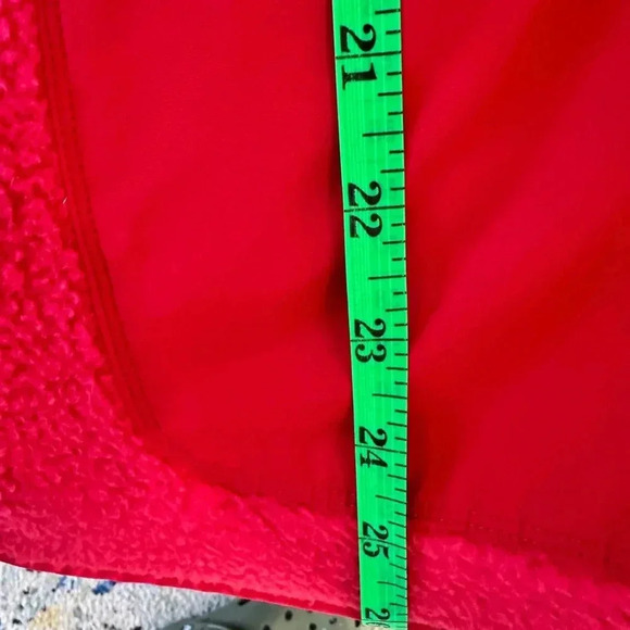 TALBOTS T by Talbots, Red Fleece Jacket ~ Size M - Picture 4 of 7